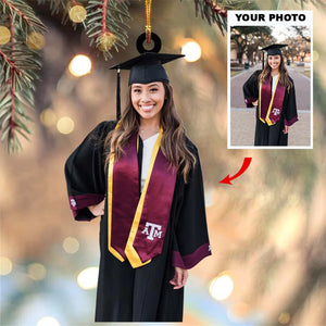 Custom Photo Gifts For Graduate, Upload Graduation Photo Christmas Ornament 61pgxx290824 - Ornament - GoDuckee