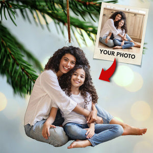 Custom Photo Gifts For Mom, Upload Mom With Kids Photo Christmas Ornament 19pgvp140924 - Ornament - GoDuckee