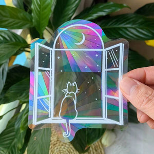 Sun Catcher Rainbow Glass Sticker Sun Catcher Window Decal Decoration 10ACXX220824 - - GoDuckee