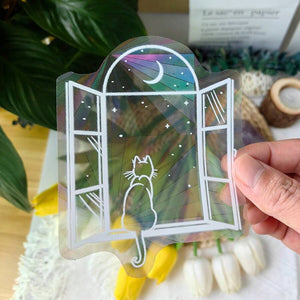 Sun Catcher Rainbow Glass Sticker Sun Catcher Window Decal Decoration 10ACXX220824 - - GoDuckee