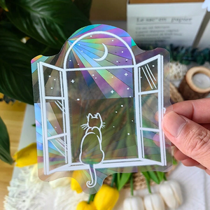 Sun Catcher Rainbow Glass Sticker Sun Catcher Window Decal Decoration 10ACXX220824 - - GoDuckee