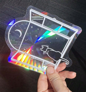 Sun Catcher Rainbow Glass Sticker Sun Catcher Window Decal Decoration 10ACXX220824 - - GoDuckee