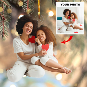 Custom Photo Gifts For Mom, Upload Mom With Kids Photo Christmas Ornament 19pgvp140924 - Ornament - GoDuckee