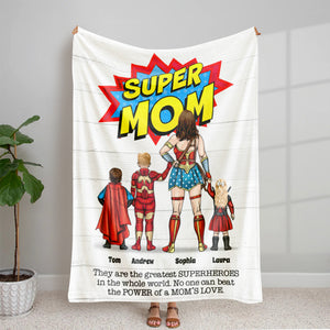 Power Mom Blanket 08HUDT030523TM Personalized Family Blanket - Blanket - GoDuckee