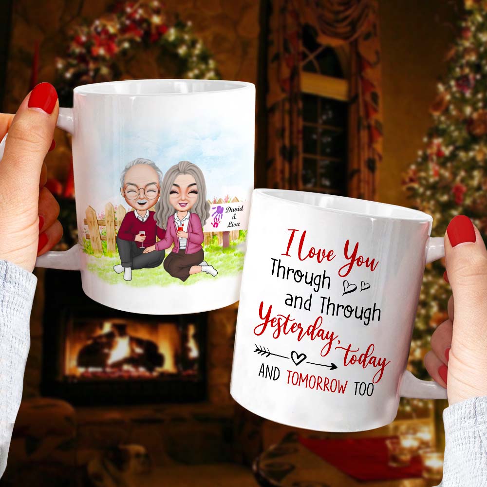 I Love You Through And Through Yesterday, To Day And Tomorrow- Personalized Coffee Mug -Gift For Couple- Couple Coffee Mug- 04dnhi291122hh - Coffee Mug - GoDuckee