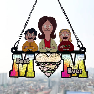 Personalized Gifts For Mom Suncatcher Ornament 04ohtn120225hg Best Mom Ever - Ornament - GoDuckee