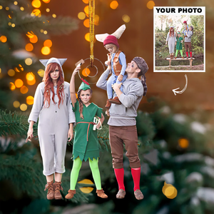 Custom Photo Gifts For Family, Upload Family Cosplay Photo Christmas Ornament 34pgvp140924 - Ornament - GoDuckee