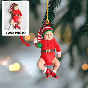 Custom Photo Gifts For Family, Upload Baby Photo Christmas Ornament 18pgxx290824 - Ornament - GoDuckee