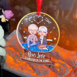 Our Love Is Written In The Stars Personalized Acrylic Ornament, Gift For Couple - Ornament - GoDuckee