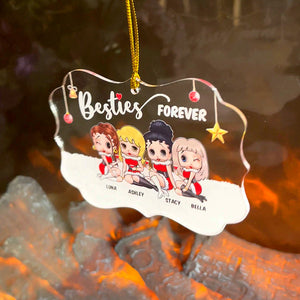 Bestie Forever, Gift For Bestie, Personalized Medallion Ornament, Best Friends Ornament, Christmas Gift 04HUHU280723HH - Ornament - GoDuckee