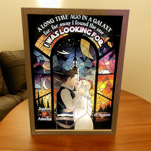 A Long Time Ago In A Galaxy, Couple Gift, Personnalized Light Picture Frame, Kissing Couple Light Frame 04KAHN191223TM - Poster & Canvas - GoDuckee