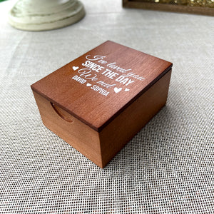 Custom Photo Gifts For Couple Wooden Photo BoxI Love You Since The Day We Meet Anniversary Gifts - Wooden Photo Box - GoDuckee
