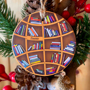 Bookshelves- Book Lovers, Personalized Ornament, Gifts For Book Lover - Ornament - GoDuckee