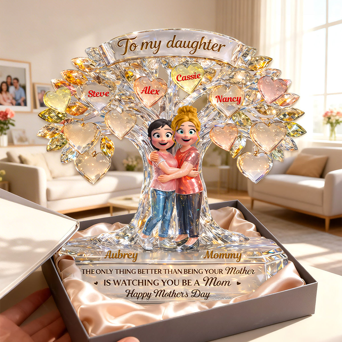 To My Daughter Acrylic Plaque - Personalized Mother's Day Gifts 01tomg120326 - Shaped Plaques - GoDuckee