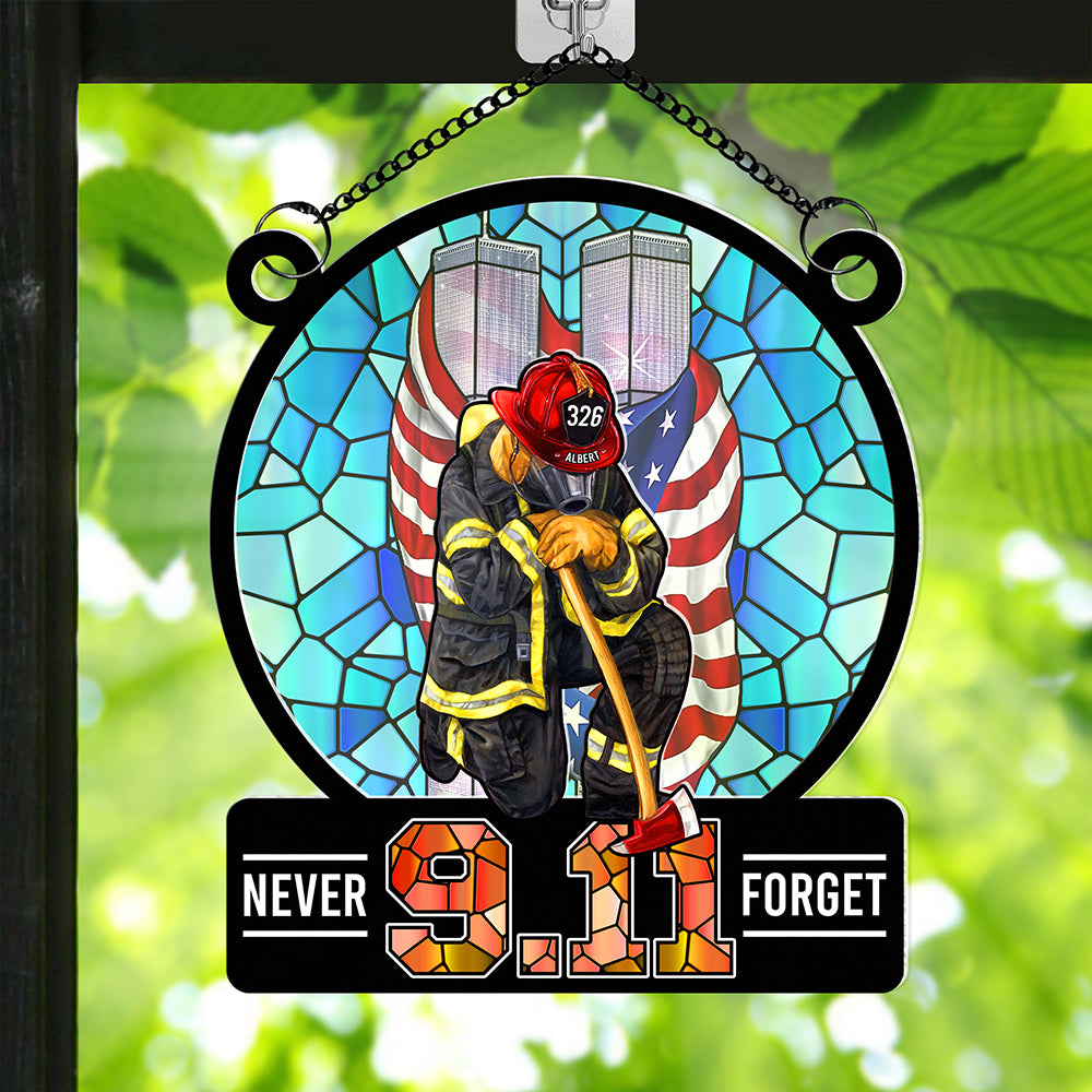 Personalized Gifts For Firefighter Suncatcher Ornament 05QNQN030824 - Ornament - GoDuckee