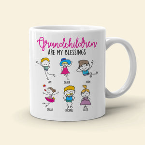Grandchildren Are My Blessings- Personalized Coffee Mug DR-WHM-03hulh301122hg - Coffee Mug - GoDuckee