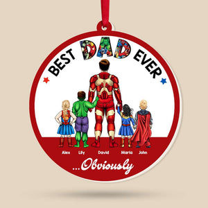 Best Dad Ever Obviously 06qhhn151123tm Personalized Acrylic Ornament - Ornament - GoDuckee