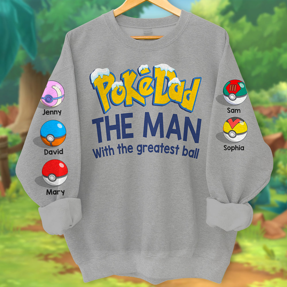 The Man With The Greatest Balls, Personalized Family Shirt, 3D AOP Shirt 3DAP-01OHTN190923-01, Gift For Dad, Gift For Grandpa - AOP Products - GoDuckee