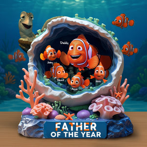 Personalized Gifts For Dad Acrylic Plaque, Father Of The Year 03QHLU150425 - Shaped Plaques - GoDuckee