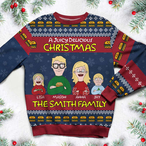 Personalized Gifts For Family Movie Lover Sweatshirt Ugly Christmas 01XQMH251024HG - Ugly Christmas Sweater - GoDuckee