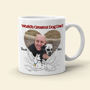World's Greatest Dog Dad, Personalized Dog Dad Mug, Dog Lover Mug Gift, 02OHPO201223 - Coffee Mug - GoDuckee