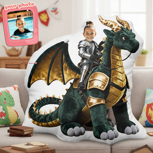 Dragon Knight Custom Photo Custom Shape Pillow - Personalized Gifts For Kid 01pata271225 - Pillow - GoDuckee