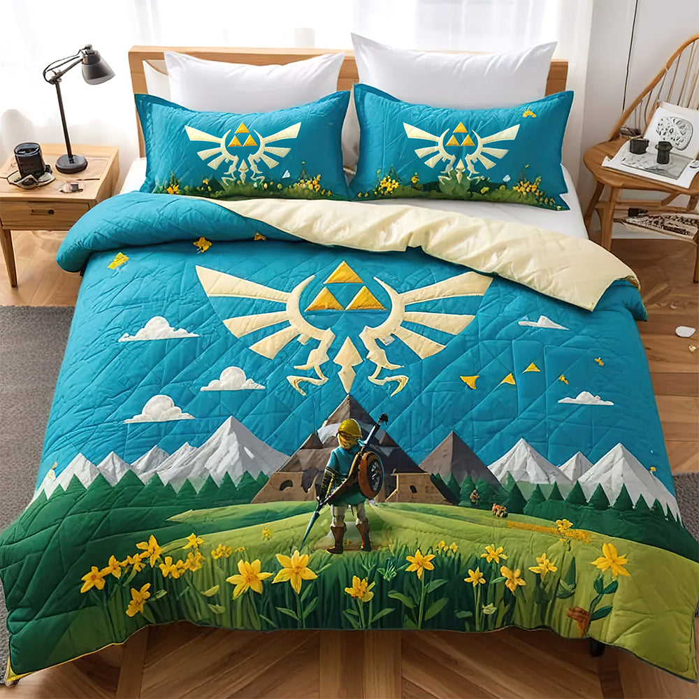 Gifts For Action Adventure Game Lover Quilt Bed Set, Hero Of The Kingdom 02qhqn220125 - Blanket - GoDuckee