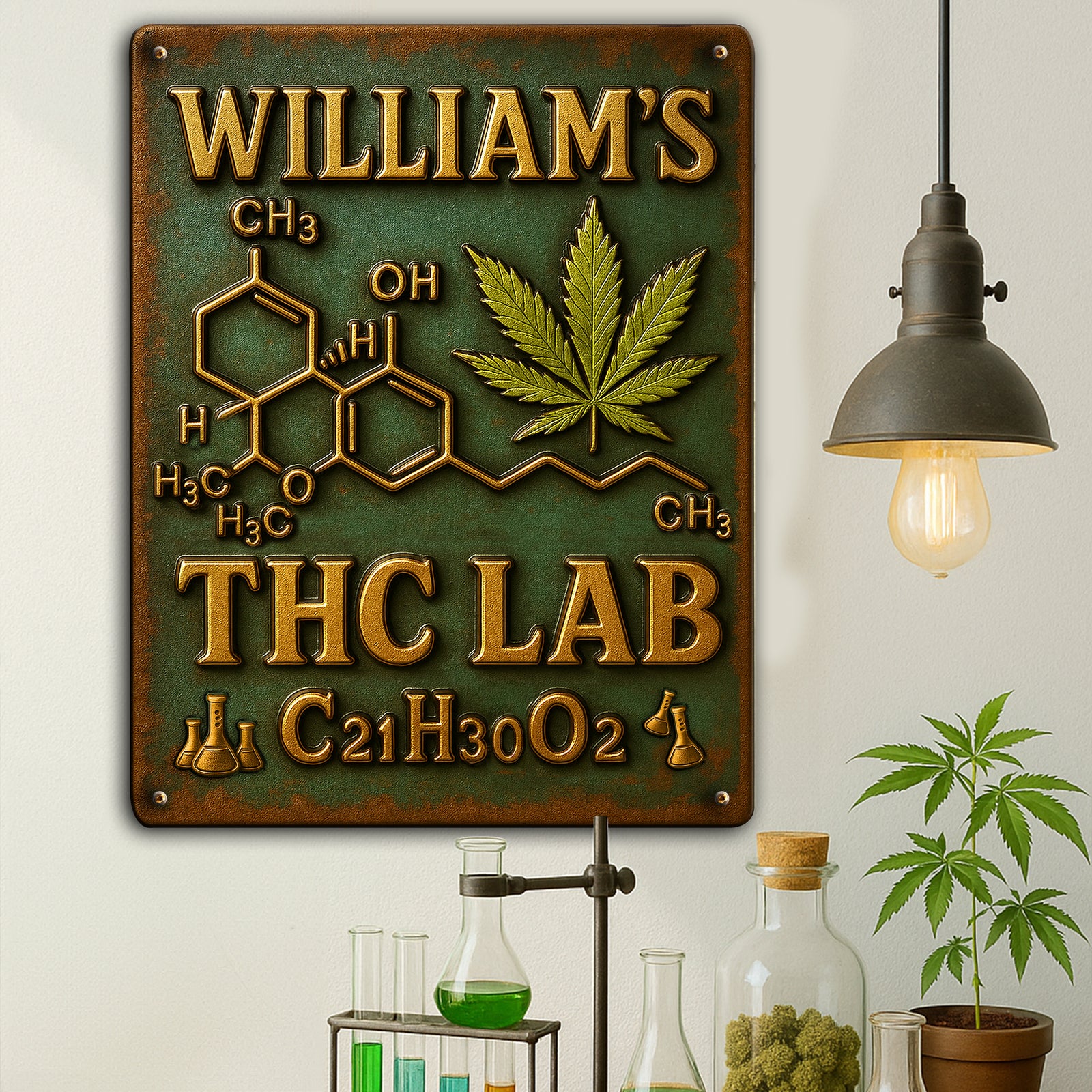 Botanical Chemistry Lab Metal Sign - Personalized Gifts For Weed Lovers 04TOLU050625 - Metal Signs - GoDuckee