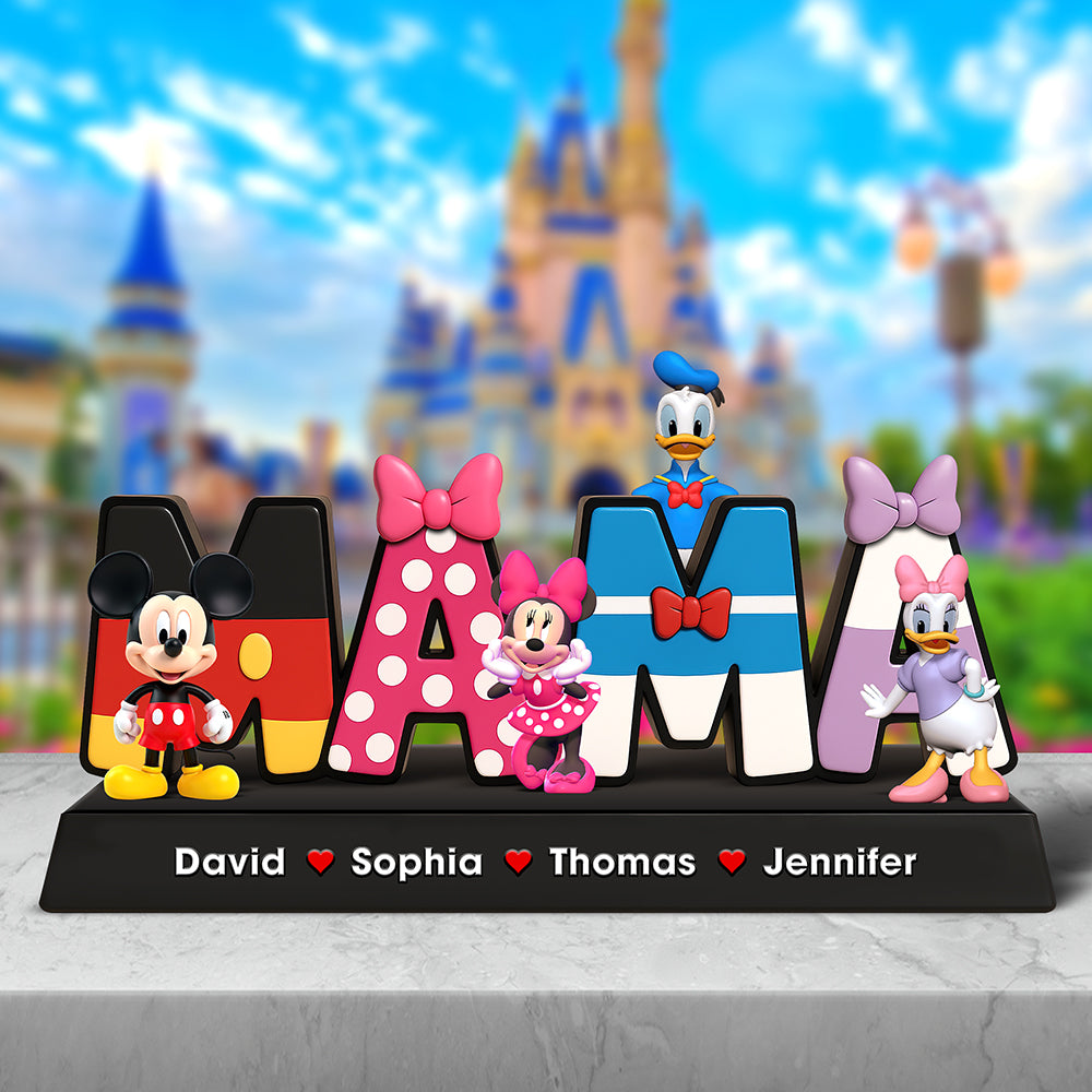 Personalized Gifts For Mom Acrylic Plaque, Mama Cartoon 01NAQN100425 - Shaped Plaques - GoDuckee