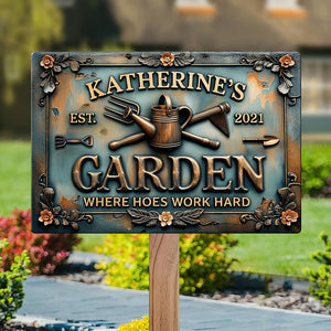 Hoe Life Metal Sign – Personalized Gifts for Garden Lovers 04qhqn090725 - Metal Signs - GoDuckee