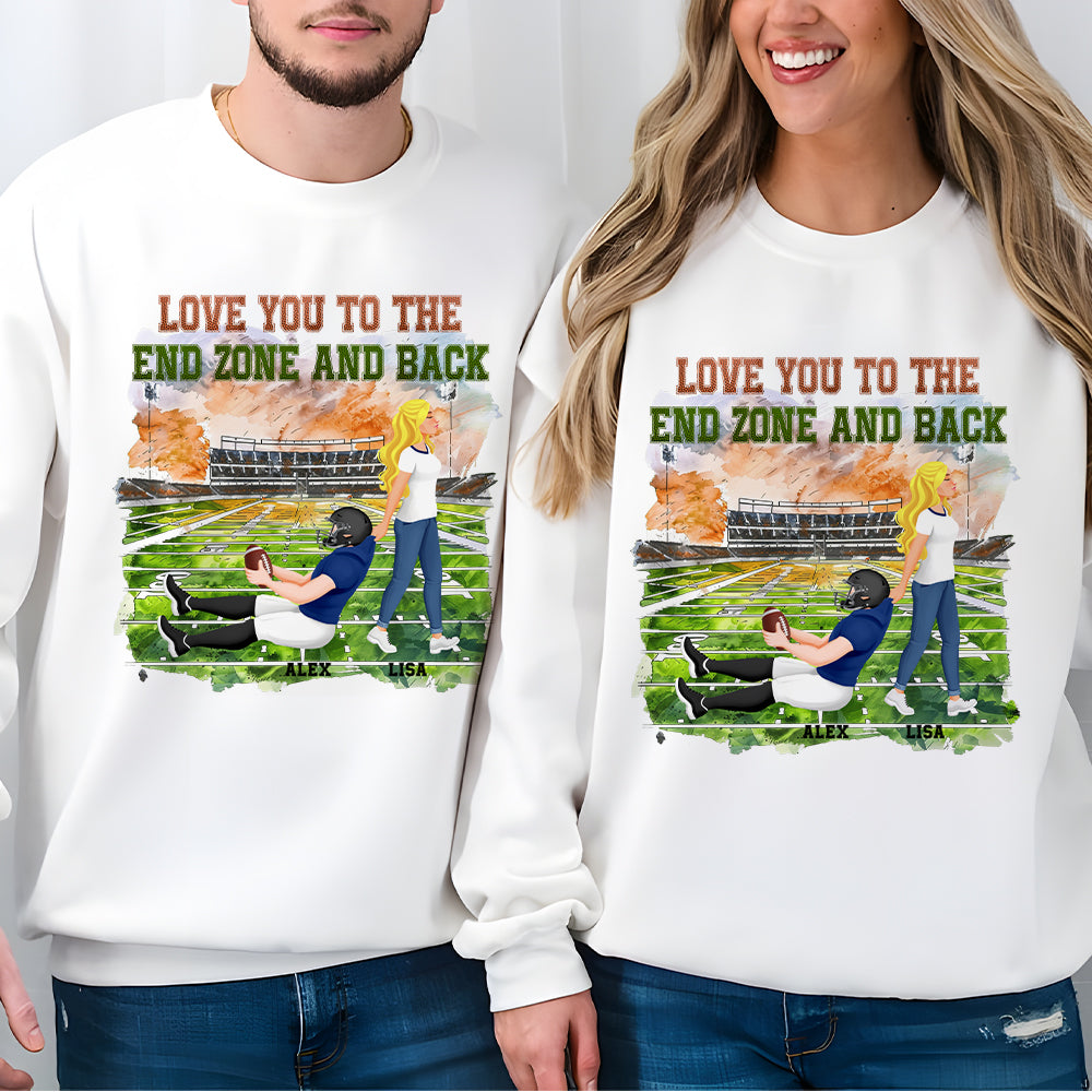 Personalized Gifts For Couple Shirt Football Lover Couple 01XQMH040125PA - Shirts - GoDuckee