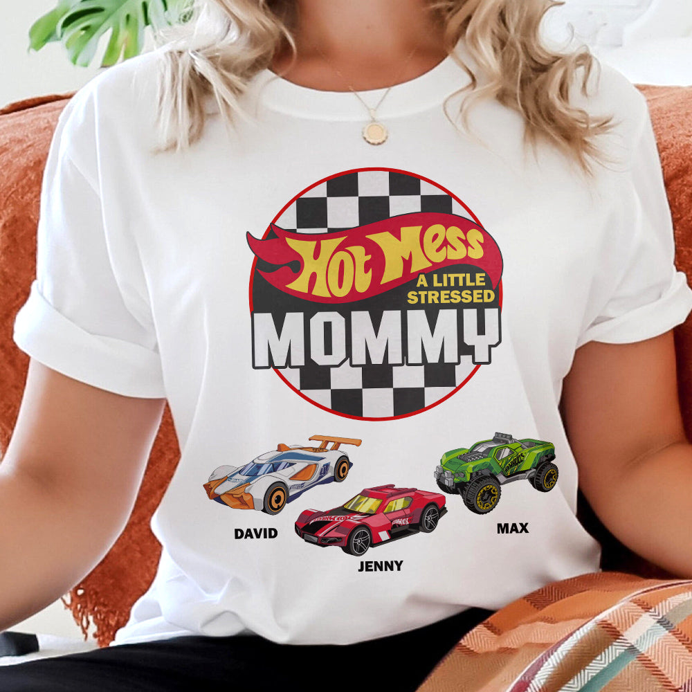 Personalized Gifts For Mom Shirt Hot Mess A Little Stress Mommy 011natn220224 Mother's Day Gifts - 2D Shirts - GoDuckee