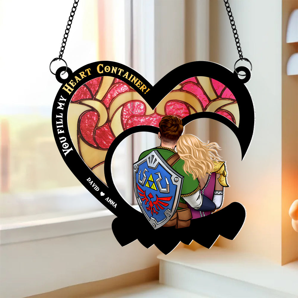Personalized Gifts For Couple Suncatcher Window Hanging Ornament 02hupu180524hh - Ornaments - GoDuckee