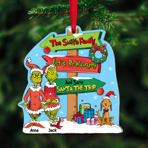 Let's Be Naughty And Save Santa The Trip, Personalized Ornament PW-02HUTN290923, Christmas Gift For Coupe - Ornament - GoDuckee