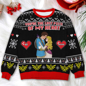 Personalized Gifts For Couples, You're The Last Piece Of My Heart Ugly Sweater 02TOLU091124HG - Ugly Christmas Sweater - GoDuckee