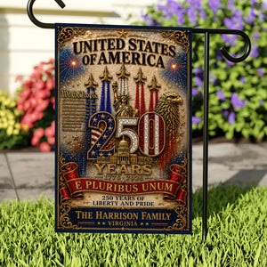 America 250th Anniversary Garden Flag - Personalized Gifts For Patriots 04paqn290526