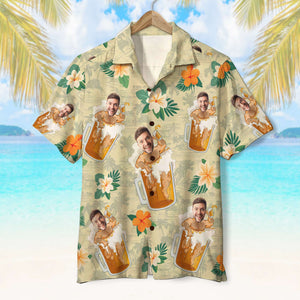 Custom Photo Gifts For Beer Man Hawaiian Shirt 03NATN070624 - Hawaiian Shirts - GoDuckee