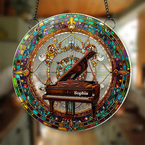 Personalized Gifts For Music Lovers, Piano Suncatcher Ornament 02ACDT040924 - Ornament - GoDuckee