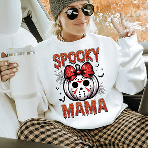 Personalized Gifts For Mom Glitter Shirt, Spooky Mama 01qhqn180924 - Shirts - GoDuckee