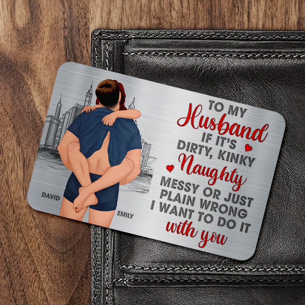 Personalized Gift For Naughty Couple Aluminum Wallet Card 02OHNQN271224HG - Wallet Card - GoDuckee