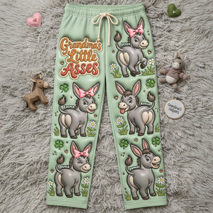 Grandma Donkey Funny Pajama Pants - Personalized Gifts For Grandma and Mom 01nata100326 - Pajama Pant - GoDuckee