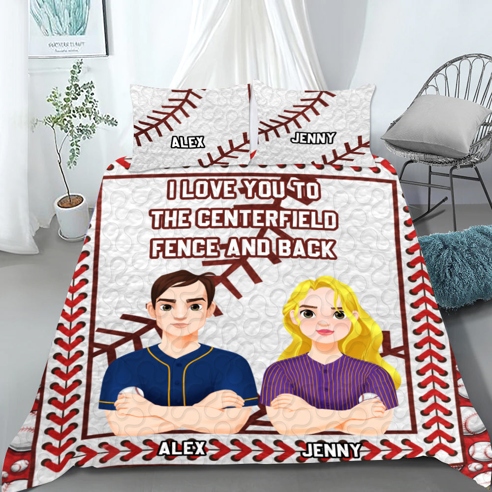 Personalized Gift For Baseball Couple Quilt Bedding Set Special Line 02KAMH261224HG - Blanket - GoDuckee