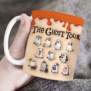 Gifts For Horror Fans, Ghost Halloween 3D Inflated White Mug 01NAPU040924 - Coffee Mug - GoDuckee