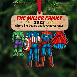 Family, Where Life Begins And Love Never Ends, Personalized 01NATN111123 Ornament - Ornament - GoDuckee