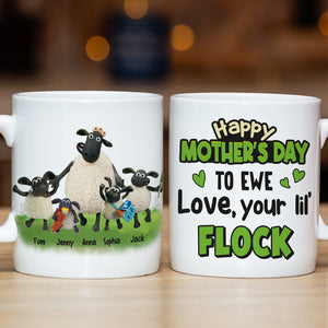 Personalized Gifts For Mom Coffee Mug Happy Mother's Day To Ewe Love, Your Lil' Flock 05qhtn150324 - Coffee Mugs - GoDuckee