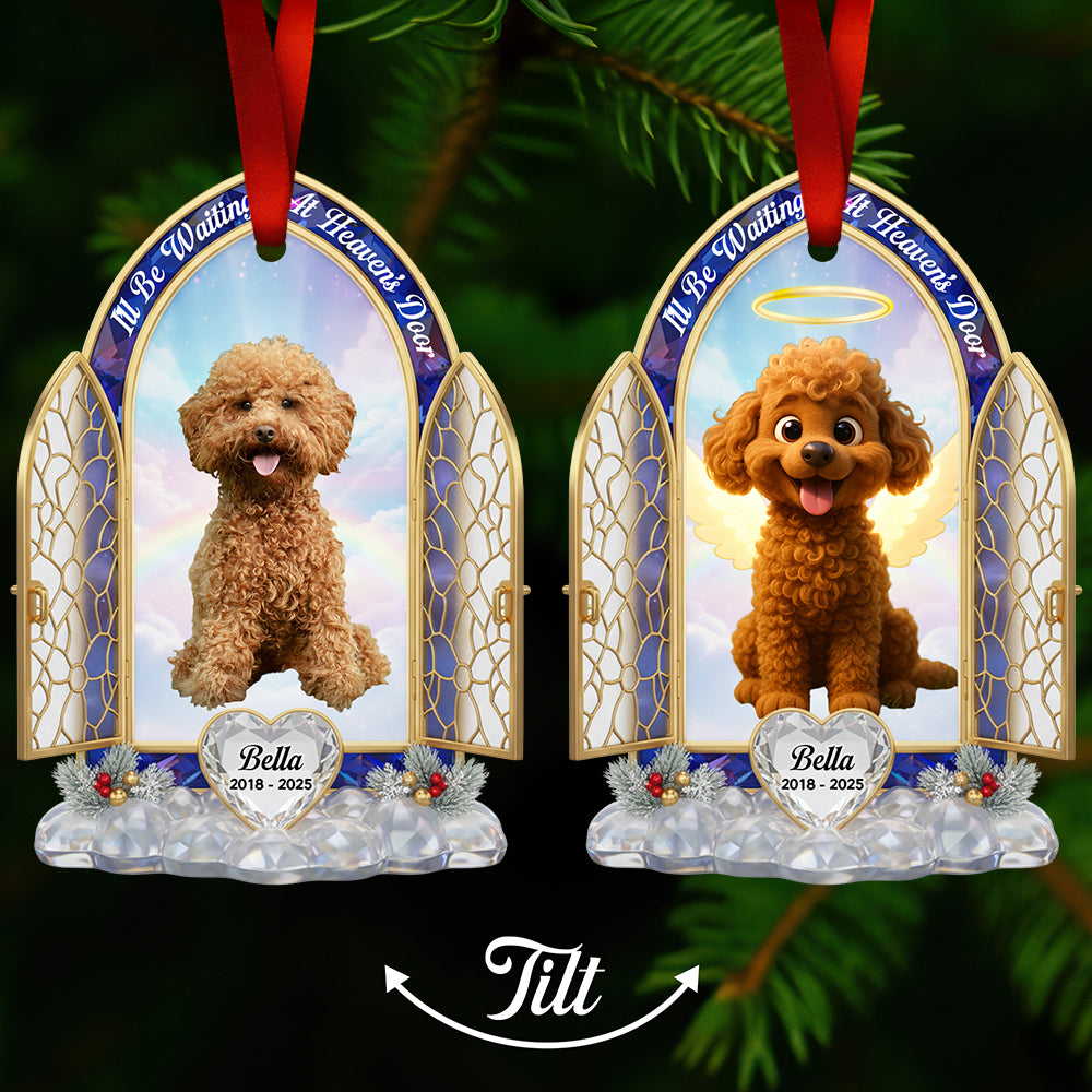 Pet Memorial Christmas Lenticular Ornament - Custom Photo Gifts for Heaven 05NADT240925 - Ornament - GoDuckee