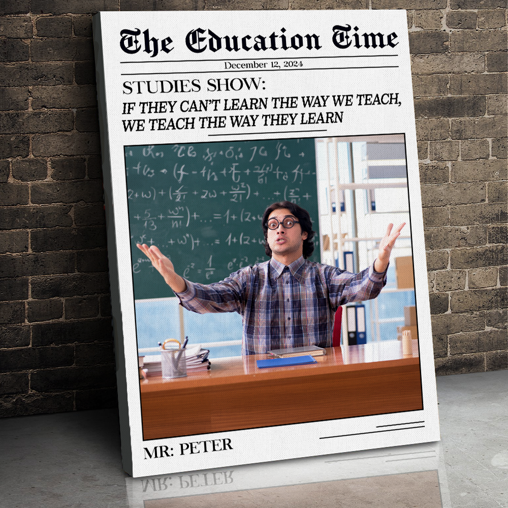 Custom Photo Gifts For Teacher Canvas, Newspaper 02tgpu171224