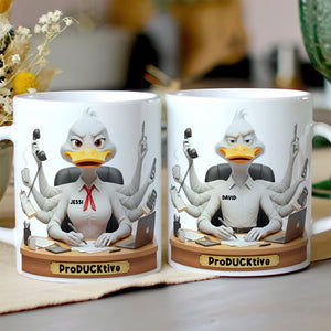Funny Overworked Animal Office Coffee Mug - Personalized Gifts For Officers 05TOLU1311425 - Coffee Mug - GoDuckee