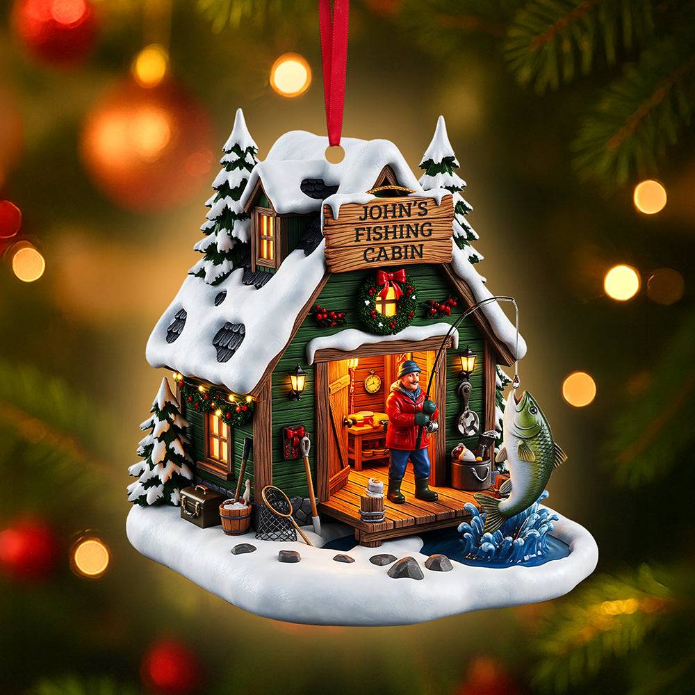 Fishing Man Ornament - Personalized Gifts For Fishing Lovers 03ohta140825 - Ornament - GoDuckee