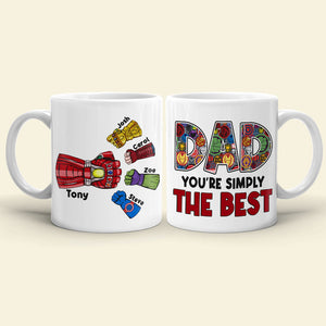 Dad You're Simply The Best 04HUPO220523HA-TT Personalized Mug - Coffee Mug - GoDuckee